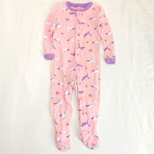 joe fresh unicorn cotton snap footie sleeper pajamas 18-24 months baby girl